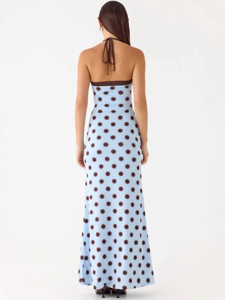 Elodie Polka Dot Backless Dress