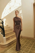 The Odette Satin Backless Maxi Dress