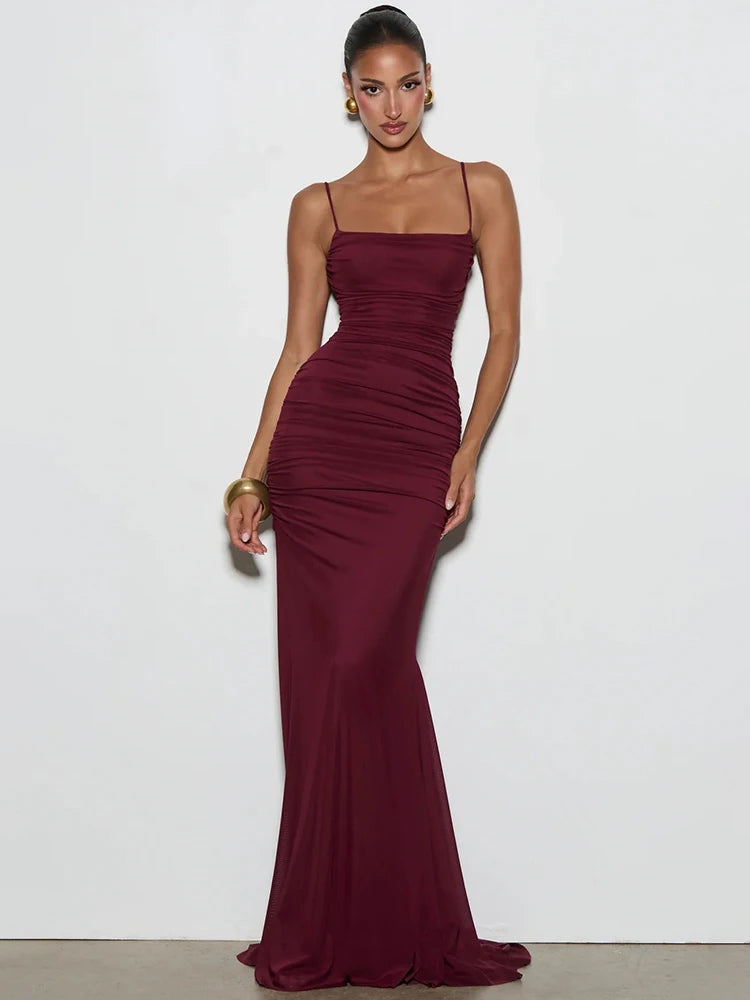 Celeste Maxi Dress Burgundy
