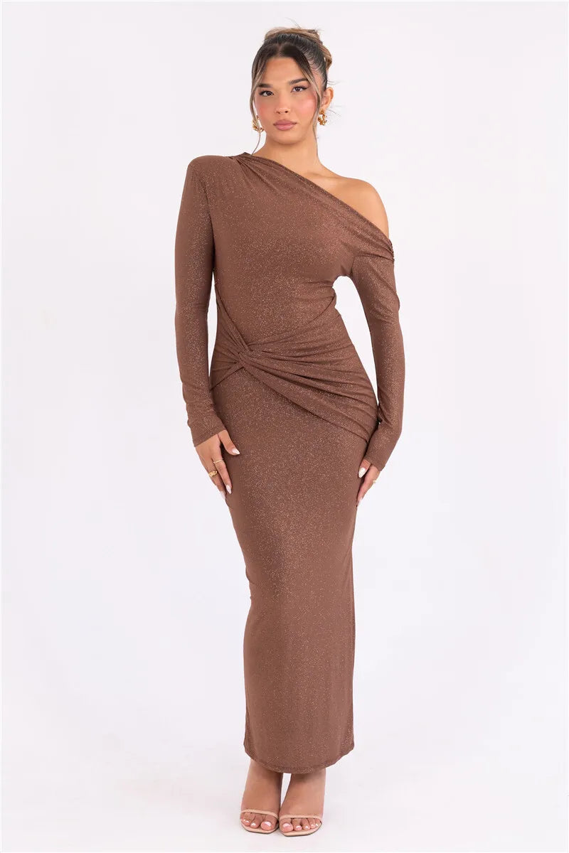 The Harlow Sparkle Backless Maxi Dress
